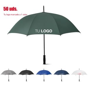 Paraguas de 27" Personalizado 1 Color - 50 uds